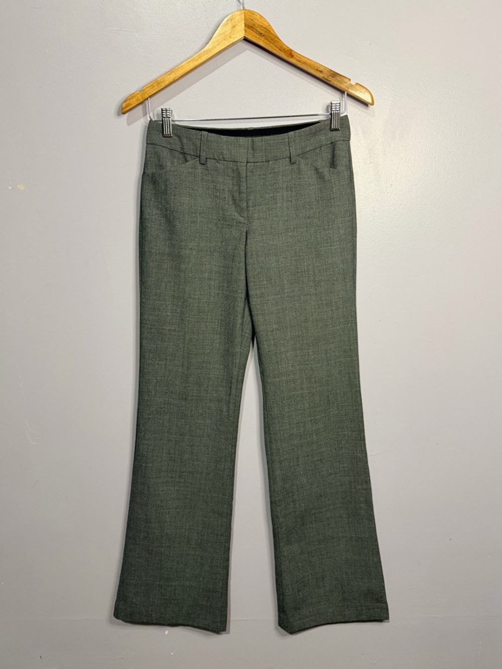 Express Gray Pinstripe Editor Dress Pants